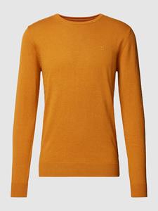 Tom Tailor Gebreide pullover met labelstitching, model 'BASIC'