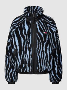 Tommy Jeans Sherpa jacket met dierenprint, model 'ZEBRA'