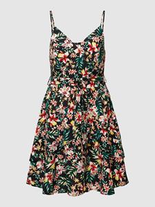 Apricot Midi-jurk van viscose met all-over bloemenmotief
