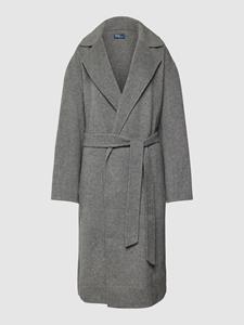 Polo Ralph Lauren Lange jas met strikceintuur van wolmix met kasjmier