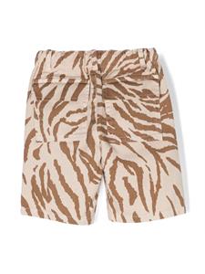 Zhoe & Tobiah Shorts met tijgerprint - Beige