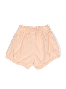 Knot Shorts met elastische tailleband - Oranje