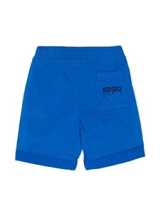 Kenzo Kids Shorts met geborduurd logo - Blauw