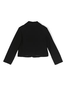 Moschino Kids cropped wool-blend tailored jacket - Zwart