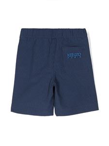Kenzo Kids Ribfluwelen shorts - Blauw