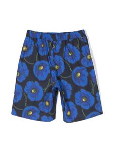 Kenzo Kids Shorts met bloemenprint - Blauw