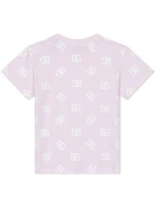 Dolce & Gabbana Kids T-shirt met logoprint - Roze