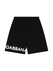 Dolce & Gabbana Kids Trainingsshorts met logoprint - Zwart