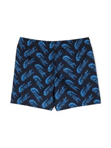 Lacoste Kids Shorts met logoprint - Blauw