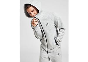 Nike Sportswear Tech Fleece Windrunner Hoodie met rits voor heren - Dark Grey Heather/Black- Heren