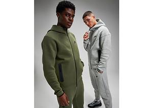 Nike Sportswear Tech Fleece Windrunner Hoodie met rits voor heren - Medium Olive/Black- Heren