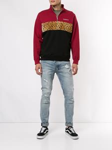 Supreme Sweater met halve rits - Rood