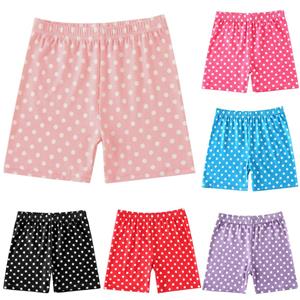 KC Cute Kids Girls Polka Dot Elastic Waist Shorts Kids Children Casual Candy Color Short Pants Korean Style