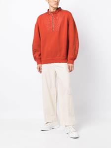 MARANT Sweater met halve rits - Oranje