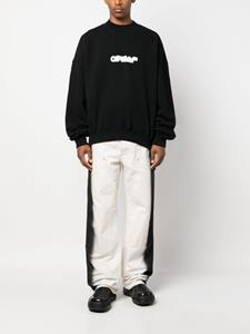 Off-White Sweater met logoprint - Zwart