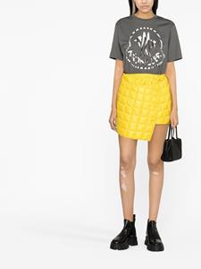 Moncler Yellow Quilted Finish Asymmetric Skirt - Geel
