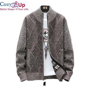 Cozy Up Men's Jacket Autumn and Winter Trend Handsome Men's Loose Casual Fleece Sweater All-match Knit Sweater Zipper Cardigan