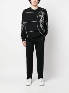 Plein Sport Sweater met tijgerprint - Zwart