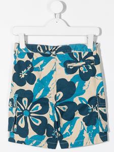 Il Gufo Shorts met bloemenprint - Blauw