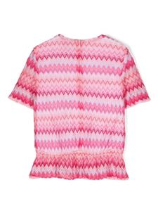 Missoni Kids Top met zigzag-patroon - Roze