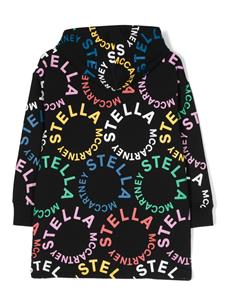 Stella McCartney Kids Hoodie-jurk met logo - Zwart