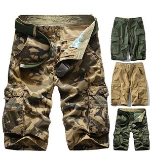 Phoca largha Summer Cotton Camouflage Men's Shorts Plus size Casual Loose Breathable Absorb sweat  military uniform Multi-pocket Straight