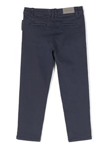 TRUSSARDI JUNIOR slim-cut logo-patch chinos - Blauw