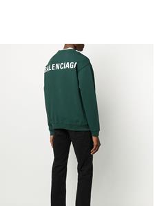 Balenciaga Sweater met logoprint - Groen