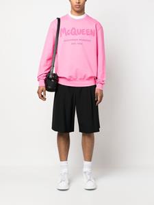 Alexander McQueen Sweater met logoprint - Roze