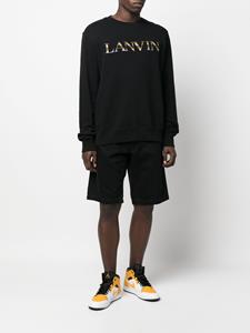 Lanvin Sweater met geborduurd logo - Zwart