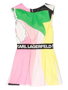 Karl Lagerfeld Kids Mouwloze jurk - Roze