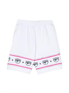 Chiara Ferragni Kids Shorts met logoband - Wit