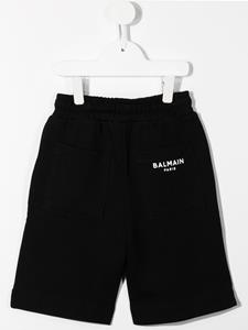 Balmain Kids Shorts met logoprint - Zwart