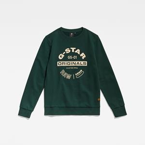 G-Star RAW Kids Sweater Originals Graphic - Groen - jongens