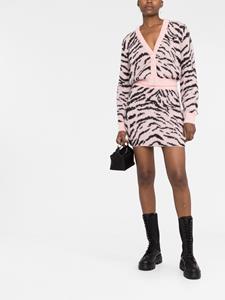 Alessandra Rich Vest met dierenprint - Roze