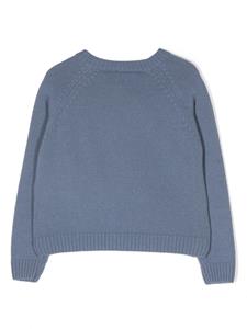 Il Gufo crew-neck intarsia-knit jumper - Blauw