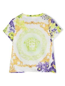 Versace Kids T-shirt met all-over logo - Wit
