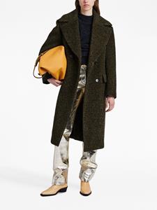 Proenza Schouler bouclé houndstooth-pattern coat - Zwart