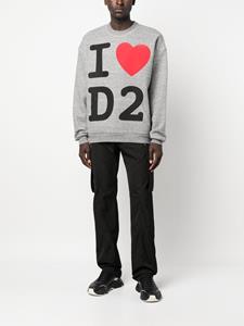 Dsquared2 Sweater met logoprint - Grijs