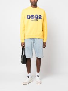 Dsquared2 Sweater met logoprint - Geel