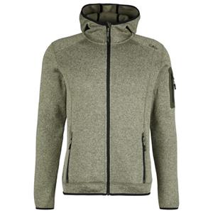 CMP  Jacket Fix Hood Jacquard Knitted 3H60847N - Fleecevest, olijfgroen