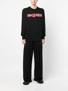 Alexander McQueen Sweater met logoprint - Zwart