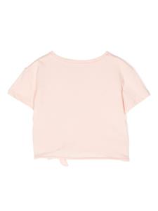 Chloé Kids T-shirt met logoprint - Roze