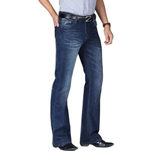 LFSZY121 Jeans Men Men's Big Flared Jeans Boot Cut Leg Flared Loose Fit Male Designer Classic Denim Jeans