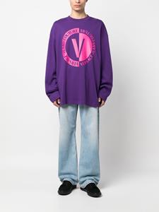 Versace Sweater met logoprint - Paars