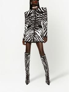 Dolce & Gabbana Mini-rok met zebraprint - Zwart