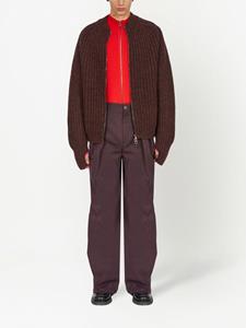 Ferragamo Geribbelde sweater - Bruin