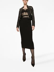 Dolce & Gabbana High waist midi-rok - Zwart