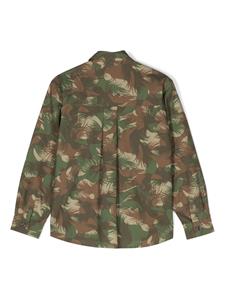 Moschino Kids Shirt met camouflageprint - Groen
