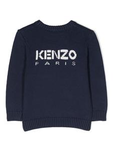Kenzo Kids Intarsia trui - Blauw